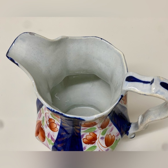 19th Century Vintage Gaudy Welsh Glamorgan Octagonal Soft Paste Pitcher Jug - Picture 5 of 16